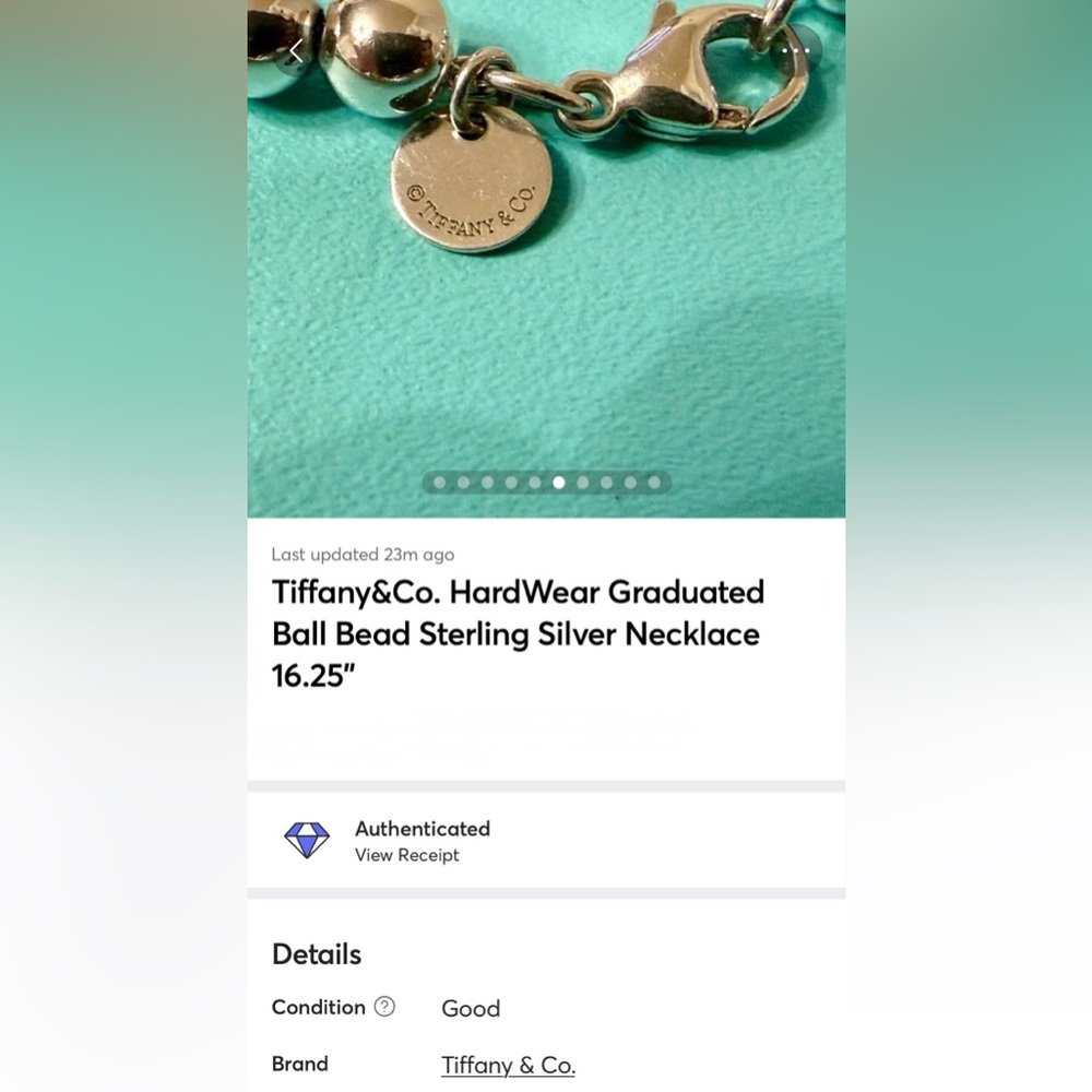 Tiffany&Co. HardWear Graduated Ball Bead Sterling Silver Necklace 16.25” - Picture 10 of 13